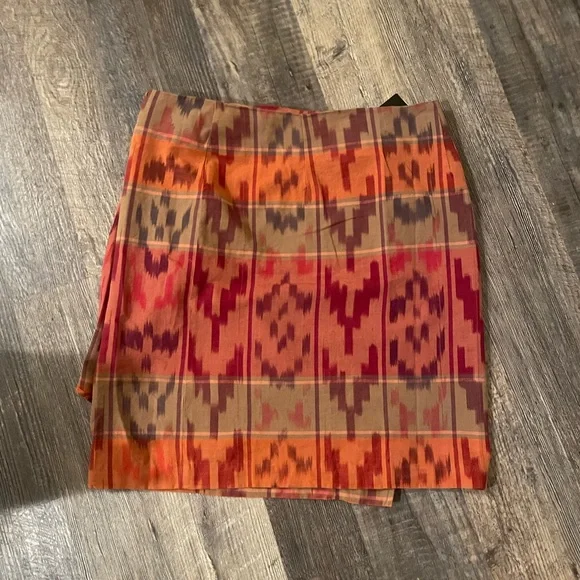 Lauren Ralph Lauren Cotton-Linen Wrap Skirt - Picture 6 of 6